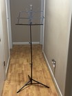 2 Sheet Music Stand Metal Folding Stand Adjustable Tripod Mount On Stage Bag