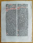 Rubricated Incunable Leaf Brevarium Augsburg  197  - 1495