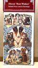 Embossed Die Cut Cat Dog Card Pets Animals Shackman Ephemera