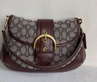 Coach Soho Signature Jacquard Top Handle Shoulder Bag Cj814 Maple Brown New  gbj