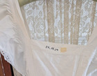 Antique Edwardian White Cotton Bib Apron As Is