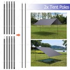75in Tent Poles Adjustable Camping Tarp Poles Set Of 2 For Hiking Awning Canopy