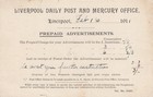 Gb Commercial  Postal Card From Liverpool Daily Post   Mercury To Wakefield 1911