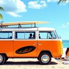 Surfboard Vinyl Decal For Car Windows Laptops Any Smooth Surface Design  8