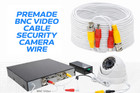 White Premade Siamese Cable Bnc Video   Dc Power Cord 10ft     100ft Pack Lot