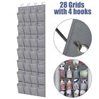 28 Grids Over Door Shoe Organizer Rack Hanging Storage Holder Hanger Bag Closet
