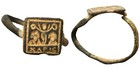 Very Rare Ancient Crusader Christian Ring Archangel  Saints  joy With The Lord 