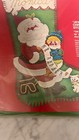 Vintage Bucilla Felt Christmas Stocking Kit 2813 - On Santa s Lap