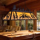 Wellmet Vintage Pool Table Light  5-light Billiard Lights Over Pool Table