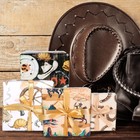 8 Sheets Western Cowboy Wrapping Paper - Not Roll - Vintage Watercolor Wild West