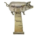 Vintage Pig For Mini Tape Measure  Charming Collectible For Sewers   Crafters
