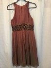 Camille La Vie Formal Cocktail Dress 6 Iridescent Brown Beaded Sequin Halter