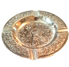 Ashtray Ornate Detailed Tarnished Silver Plate Vintage 5 5 Inches Across