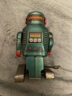 Vintage Noguchi Mechanical Tin Windup Robot  Sparks   5 5  1960s Japan
