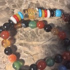 Colorful Multi Agate Tibetan Buddhist 108 Bead Prayer Mala Gemstone Necklace 30   