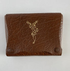 Vintage Italian Steerhide Leather Playing Card Case With 2 Pk Royal Charter
