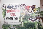 1973 Souvenir Map Of Closed Dogpatch Usa Theme Park - Very Rare  Vintage  