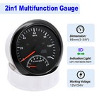 2 Gauge Set 85mm Gps Speedometer 120mph Tacho 85mm 4 I N 1 Guage With Sensor Us