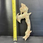 Ancient Near Eastern Bronze Rare Axe With Dragon And Bird Figure Circa 200-250bc