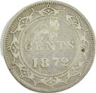 1872-h Newfoundland 20 Cents Queen Victoria Silver Heaton Mint