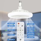E27 Socket Light With Remote  Ceiling Fan Adjustable Smart Led Fan 3 Windshields
