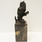 Art Deco Style Statue Sculpture Owl Owl Bird Wildlife Art Nouveau Style Bronze S