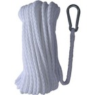 1 4    50ft Polypropylene Braided Anchor Line W  Snap Hook Boat Dock Marine Rope