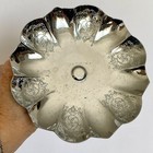 Farberware Krome Kraft Art Deco Pedestal Candy Dish Scalloped Chrome Plated Vtg