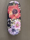 Brighton Hard Metal Hinged Eyeglass Case Floral   Black White Bracelet Case 