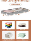 3 Inch Low Profile Under Bed Storage Bins With No Sturcture Design  Shallow Clot