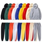 Unisex Fleece Tracksuit Hoodie Sweatpants Set Men Women Jogger Sportswear Gym