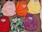 14 Cute Apple Cheeks Cloth Pocket W  Inserts Sz 1  Clean 