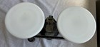 Antique Ohaus Balance Scale Double Beam Cast Iron   Steel Milk Glass Pans 2 Kilo
