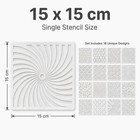 Geometric Painting Stencils 16 Pcs 6x6 Reusable Diy Craft Wall Decor
