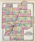 1871  Illinois Counties Map Putnam Peoria  Marshall  Woodford  Tazewell   16x13 