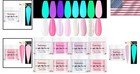 All-natural Glow In The Dark Nail Powder - 8 Colors For Professional Artistry