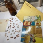 Vintage 1970 s Amber Glass Mrs  Butterworth s 10   24 Oz w vinal Sticker Board