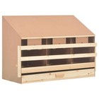 Vidaxl Chicken Laying Nest 3 Compartments 36 6 x15 7 x25 6  Solid Pine Wood