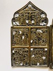 Tsarist Russia antique Russian Large Bronze Icon   twelve Great Feasts   enamel-19th