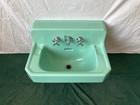 Vtg 20x14 Deco Mid Century Jadeite Ming Green Bath Sink Standard Old 310-26e
