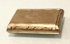 Antique Vintage Early 19c Heavy Brass Vesta Match Safe Case Holder Snuff Box Old