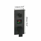 20 black Shower Faucet Set Rainfall Head Digital Display Mixer Control Valve Tap