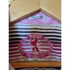 Bugatchi Uomo Mens Shaped Fit Shirt L Pink Brown Stripe Long Sleeve Designer