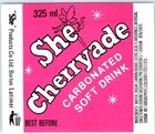 Vtg She Cherryade Soft Drink 325ml Soda Bottle Paper Label Ingredients Fairy C33