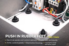 1 4  Hole Push-in Silicone Rubber Feet 1 2  Od X 1 8  Electrical Panel Mount