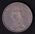Great Britain 1889 Double Florin Silver Coin Queen Victoria Jubilee Head  925 Au