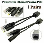 1pair Power Over Ethernet Passive Poe Rj45 Injector Splitter Adapter Cable Kit