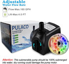 160 Gph Submersible Pump Aquarium Fish Tank Powerhead Fountain Water W led Light