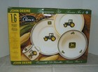 Gibson John Deere 4 Place Setting Dinnerware Dishes   Flatware  Towels And Mitt