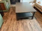 Rectangular Dark Brown Wood Coffee Table With Storage For Living Room